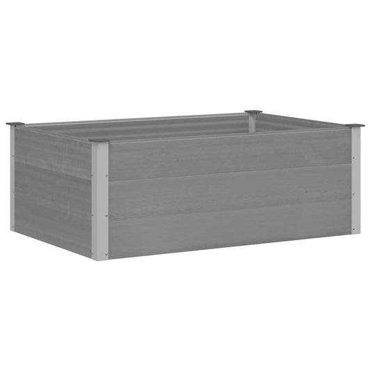 Garten-Hochbeet WPC 150 x 100 x 54 cm Grau