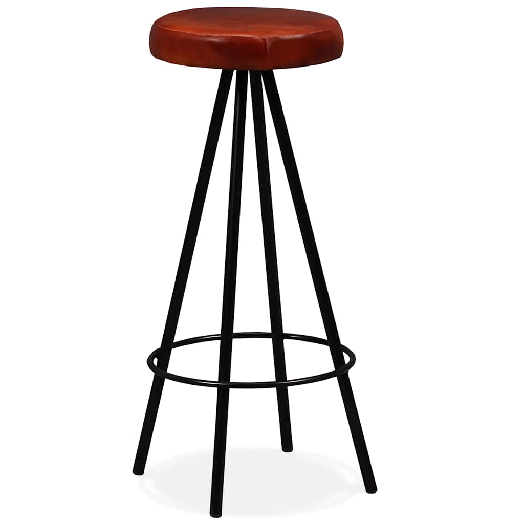 3-tlg. Bar-Set Altholz Massiv und Echtleder
