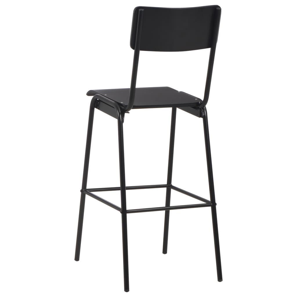 3-teiliges Bar-Set Stahl Schwarz