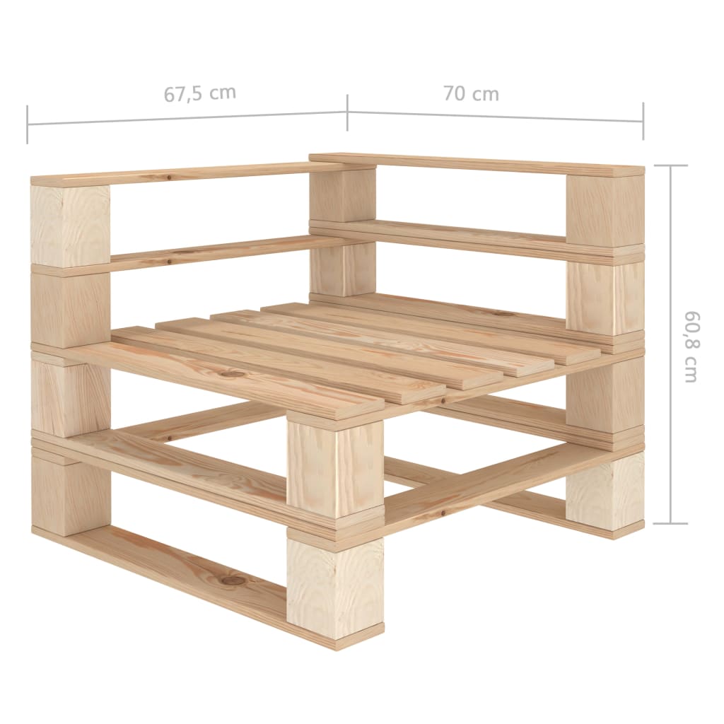 Garten-Palettensofa 2-Sitzer Holz