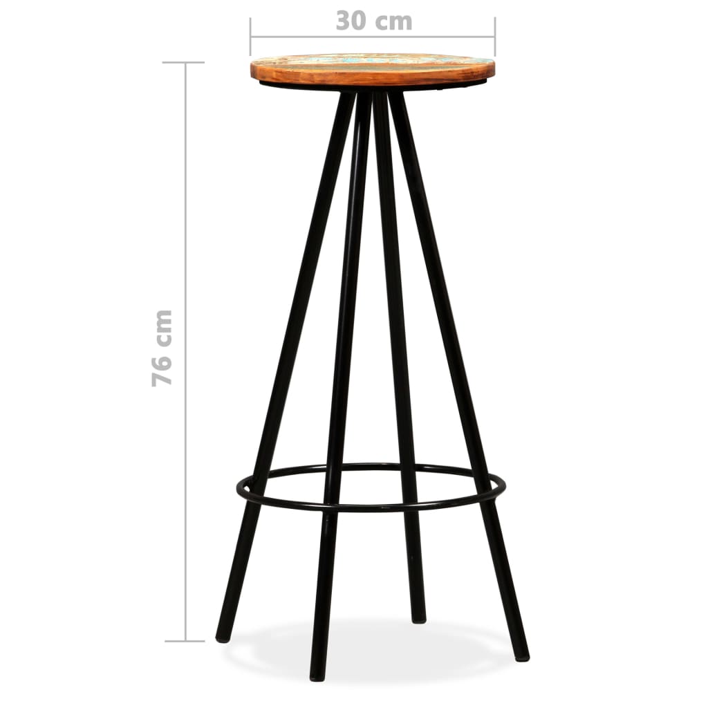 9-tlg. Bar-Set Recyceltes Massivholz