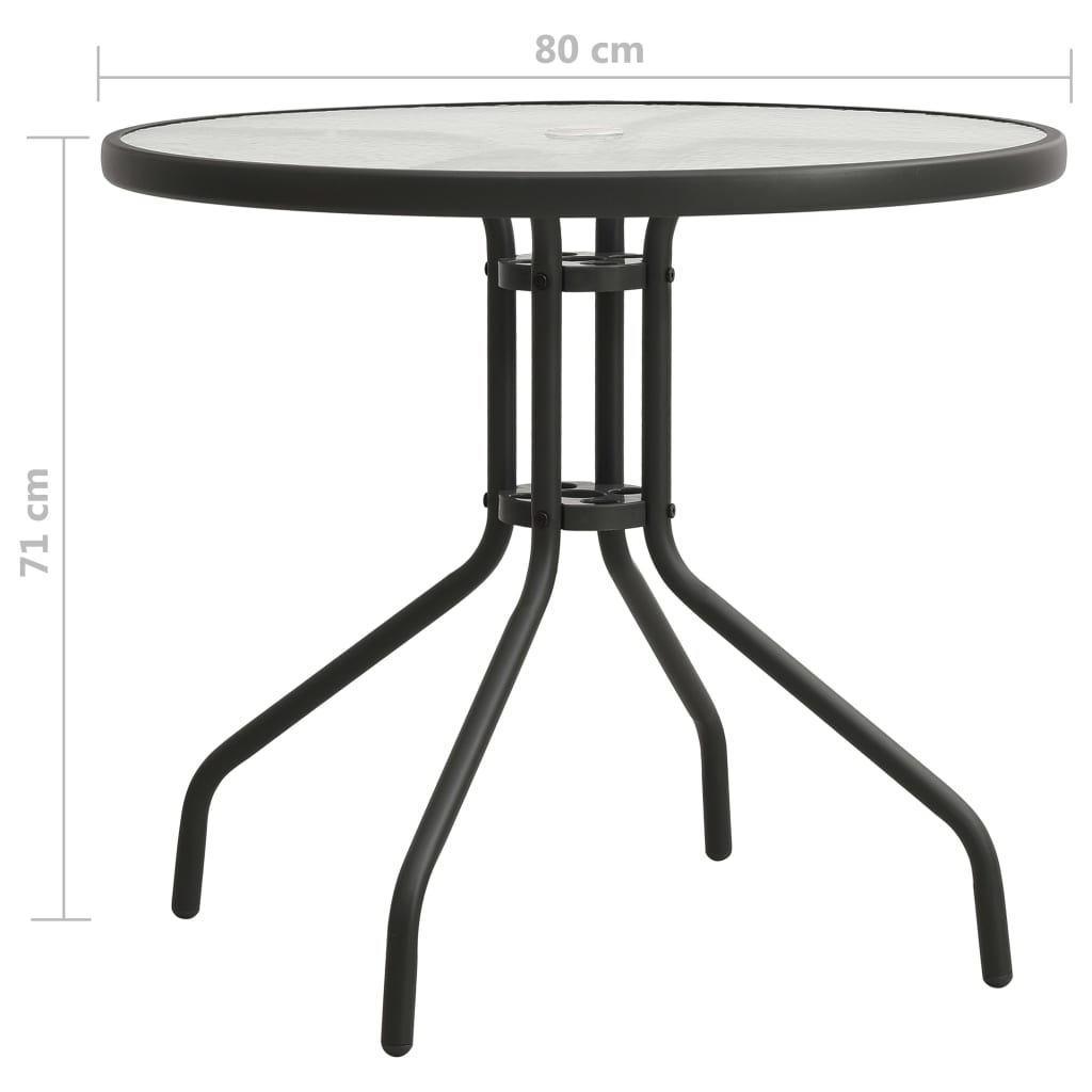Bistrotisch Anthrazit Ø80x71 cm Stahl
