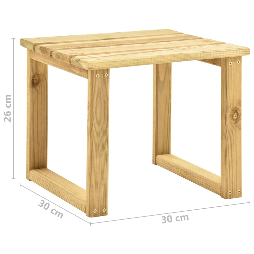 Sonnenliege mit Tisch Grün Imprägniertes Kiefernholz