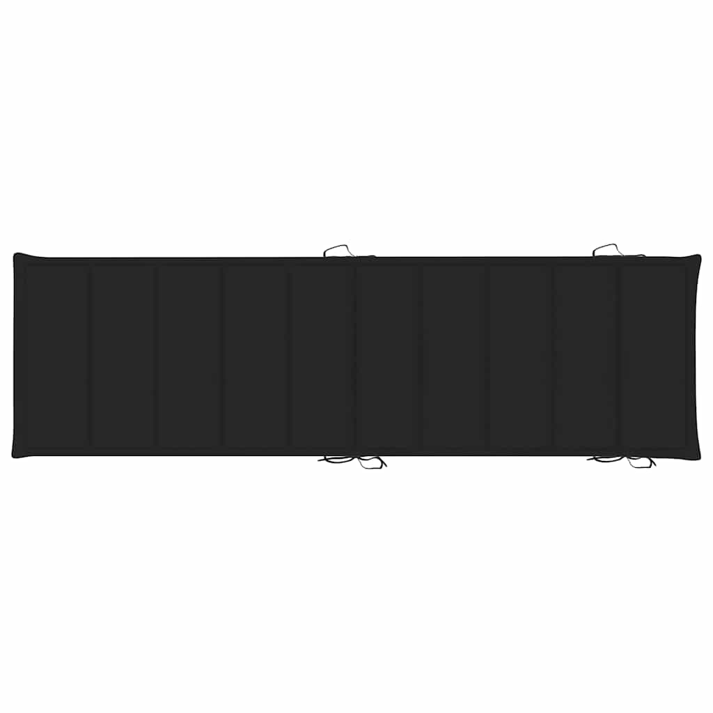 Sonnenliege mit Auflage Akazie Massivholz