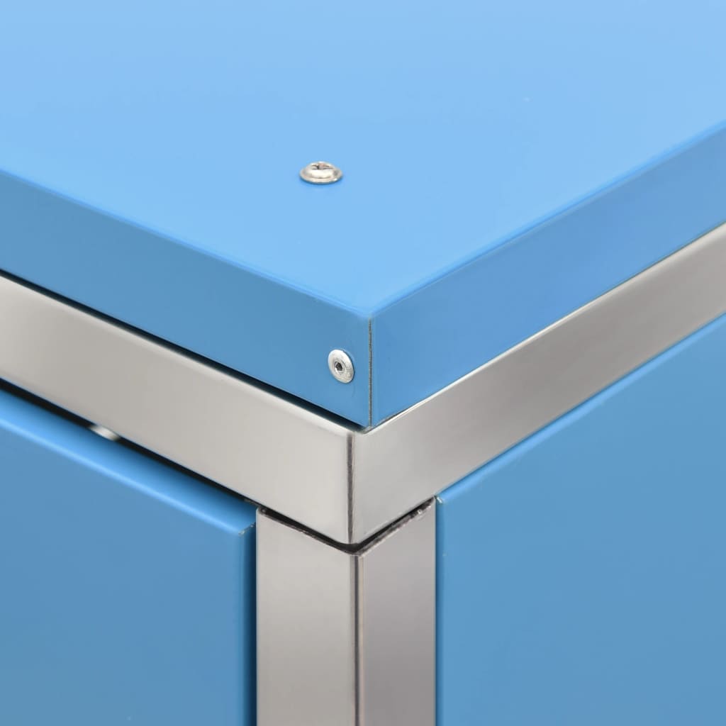 Mülltonnenbox für 2 Tonnen 138x77,5x112,5 cm Edelstahl