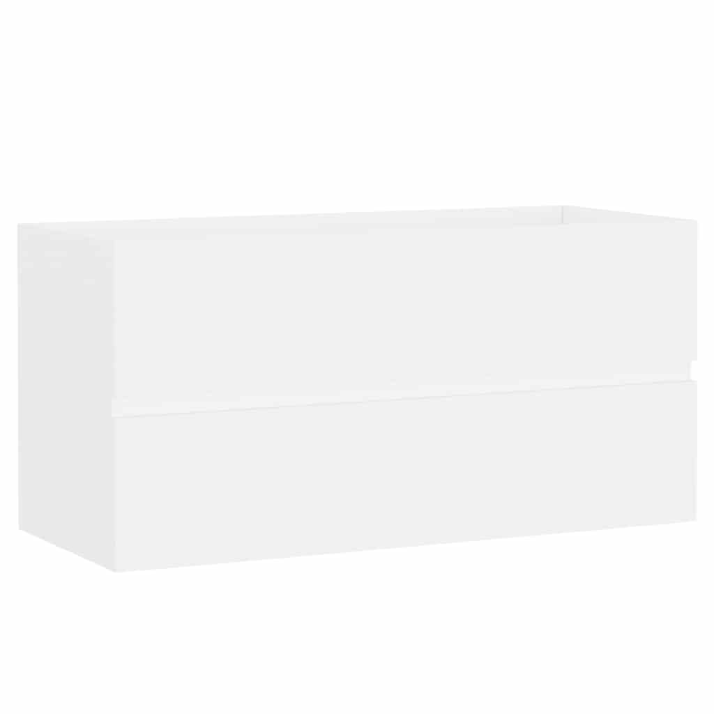 Badmöbel-Set Weiß Holzwerkstoff