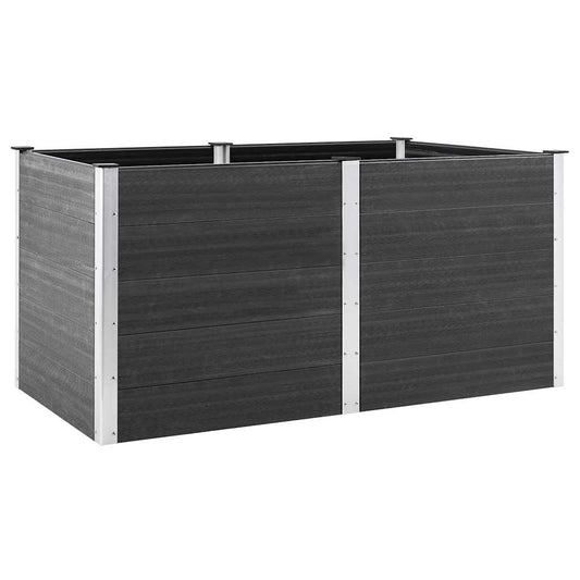 Garten-Hochbeet 200x100x91 cm WPC Grau