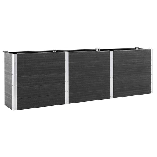 Hochbeet Grau 300x50x91 cm WPC