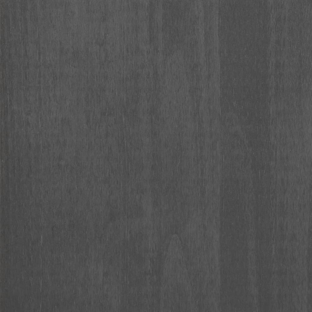 Kleiderschrank HAMAR Dunkelgrau 99x45x137 cm Massivholz Kiefer