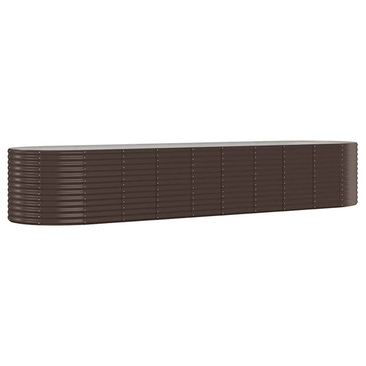 Hochbeet Verzinkter Stahl 396x100x68 cm Braun