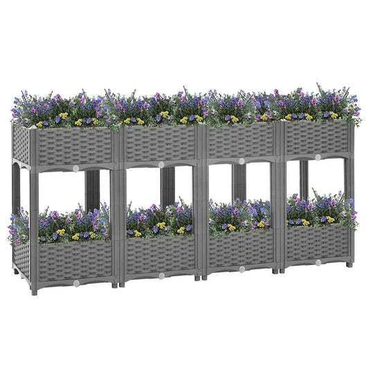 Hochbeet 160x40x71 cm Polypropylen