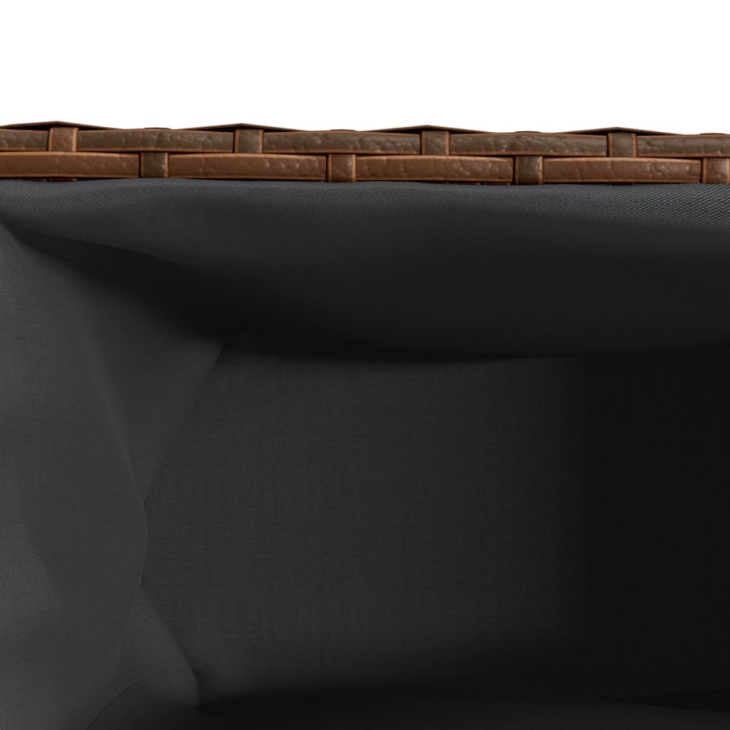 Pflanzkübel mit Rollen 2 Stk. Braun 107x32x38 cm Poly Rattan