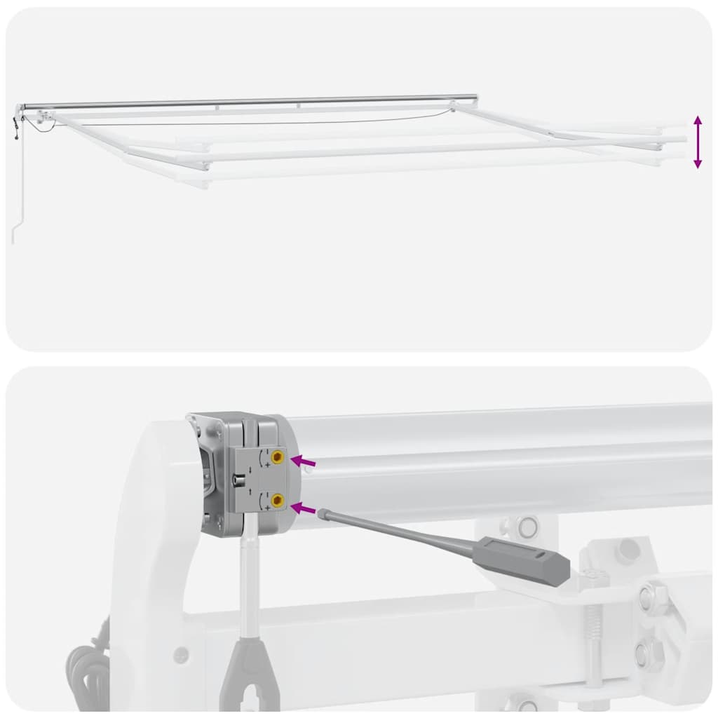 Markise Automatisch mit LED Weinrot 450x300 cm