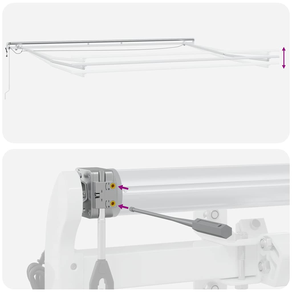 Markise Automatisch mit LED Weinrot 500x300 cm