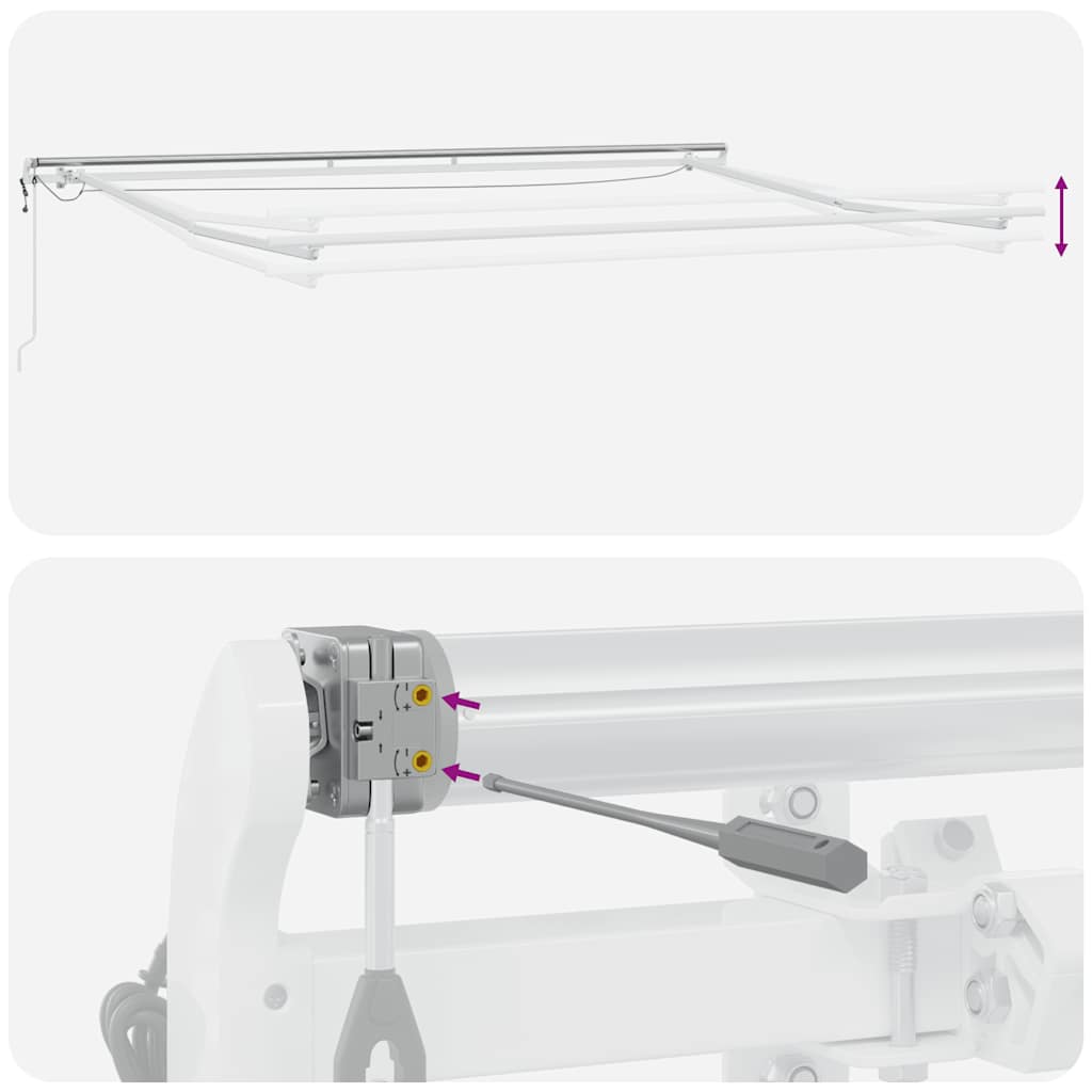 Markise Automatisch mit LED Braun 400x300 cm