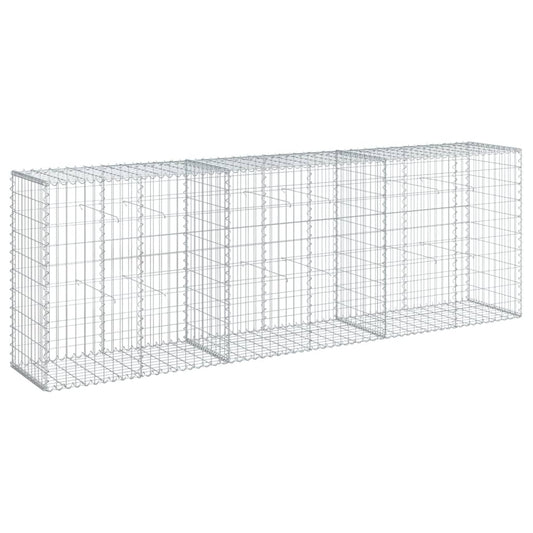Gabione mit Deckel 300x50x100 cm Verzinktes Eisen