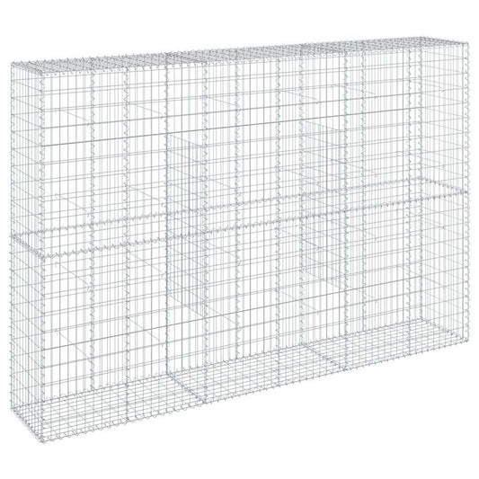 Gabione mit Deckel 300x50x200 cm Verzinktes Eisen