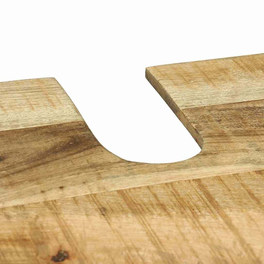 Badezimmermöbel-Set 3 pcs Braun und Schwarz Massivholz Mango