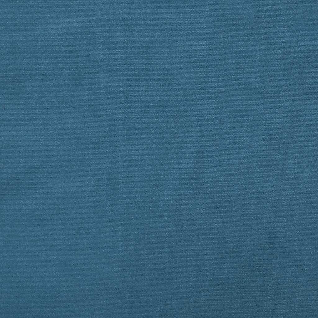 3-tlg. Sofagarnitur mit Kissen Blau Samt