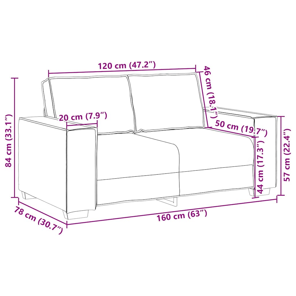 2-Sitzer-Sofa Dunkelgrün 160x78x84 cm Samt