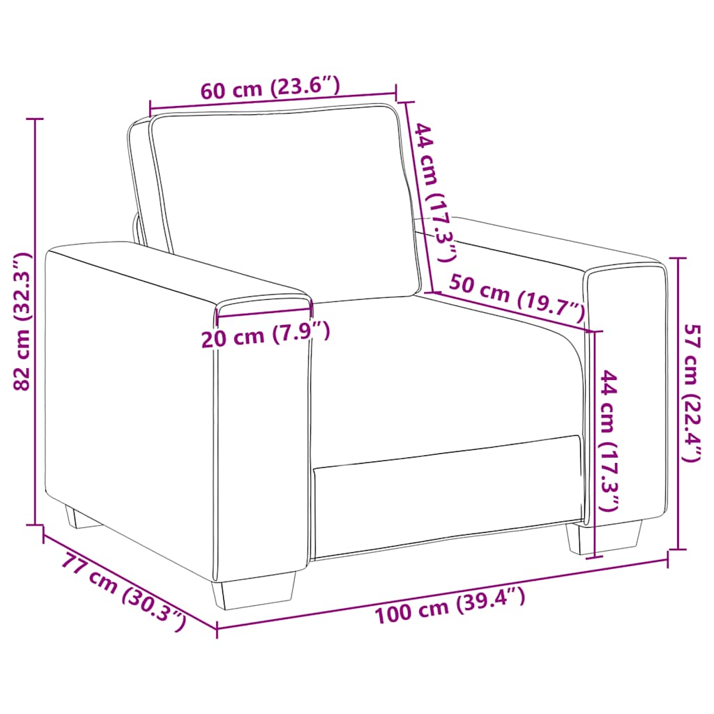 Sessel Hellgrau 100x77x82 cm Samt
