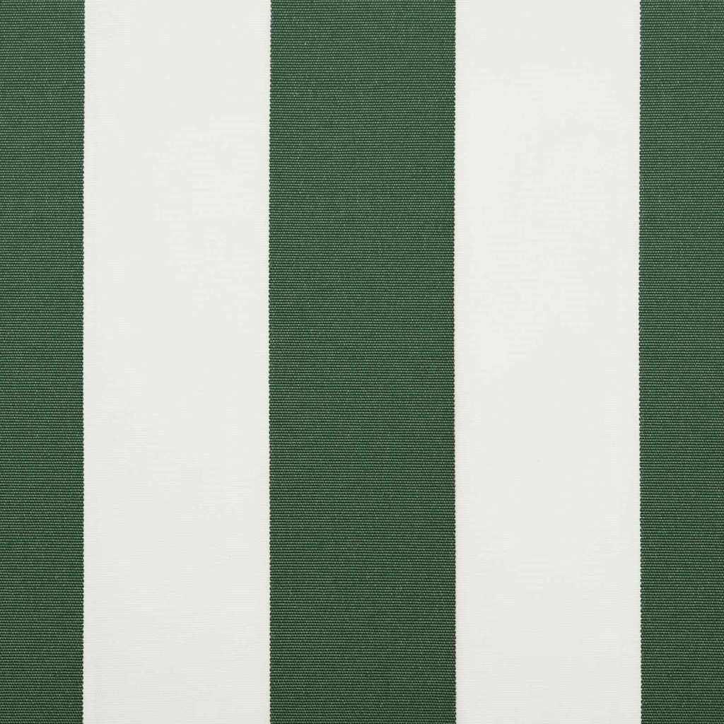 Einziehbare Markise Grün und Weiß 350 x 250 cm