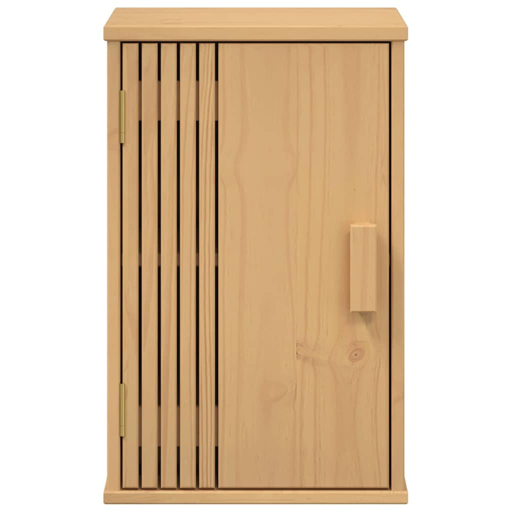 Badezimmermöbel-Set mit Regal 3 pcs Braun Massivholz Kiefer