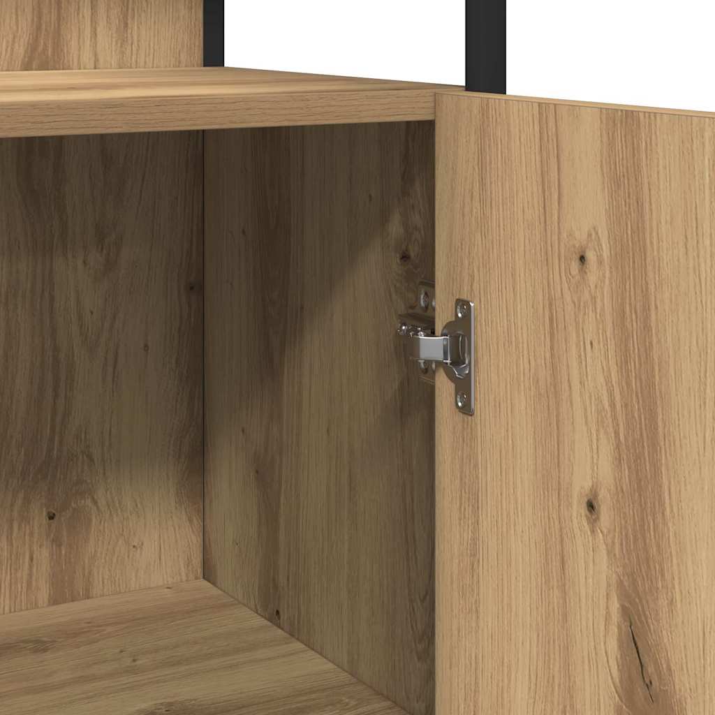 Badezimmermöbel-Set mit Regal 4 pcs Artisan-Eiche Holzwerkstoff
