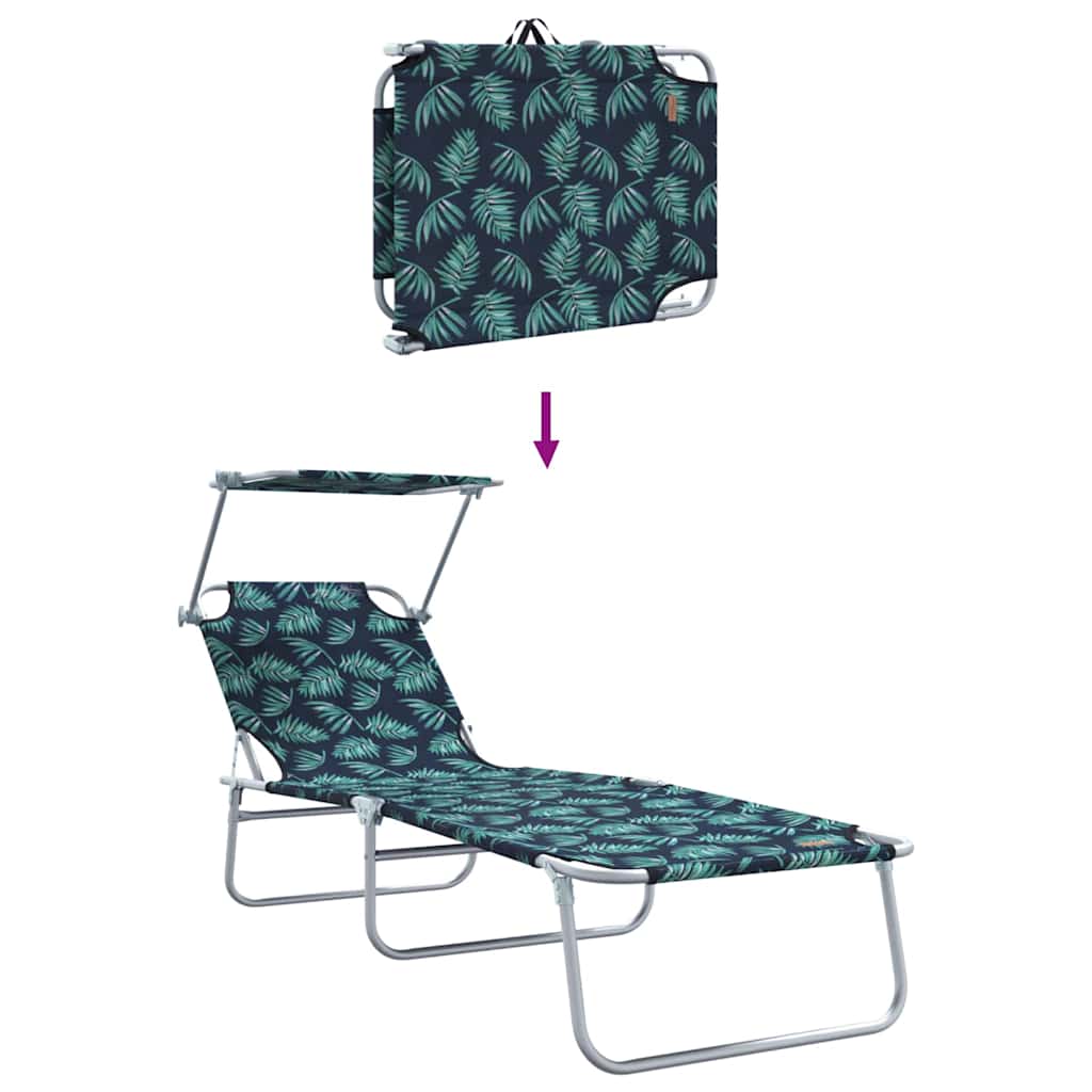 Sonnenliege 2 pcs Grün 58 x 188 x 77cm Polyester