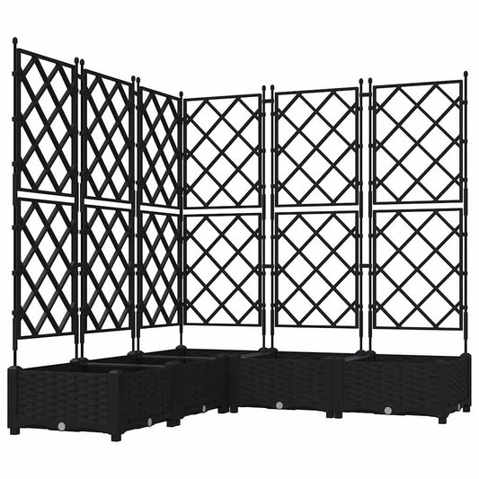 Garten-Pflanzgefäß 5 pcs Schwarz 120 x 120 x 125,5 cm