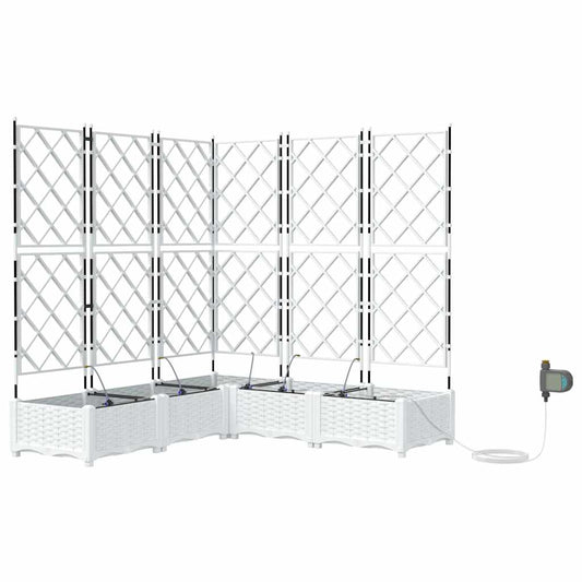Garten-Pflanzgefäß 5 pcs Weiß Kunststoff