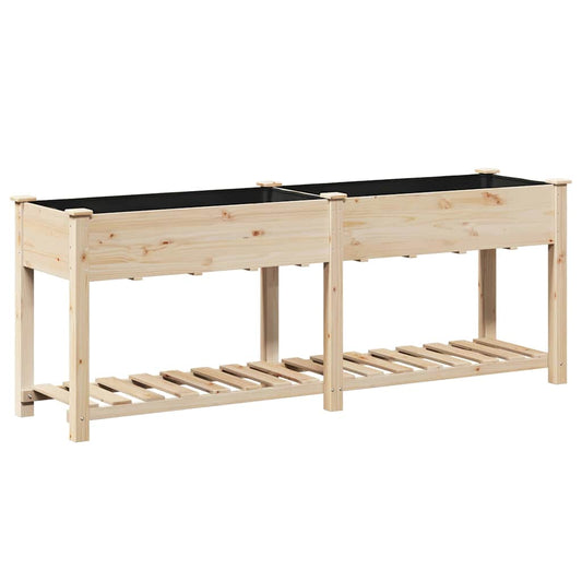 Garten-Pflanzgefäß mit Regal Beige 203 x 53 x 76,5 cm
