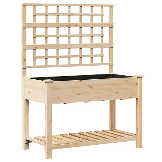 Garten-Pflanzgefäß mit Regal Beige 115 x 60,5 x 153 cm