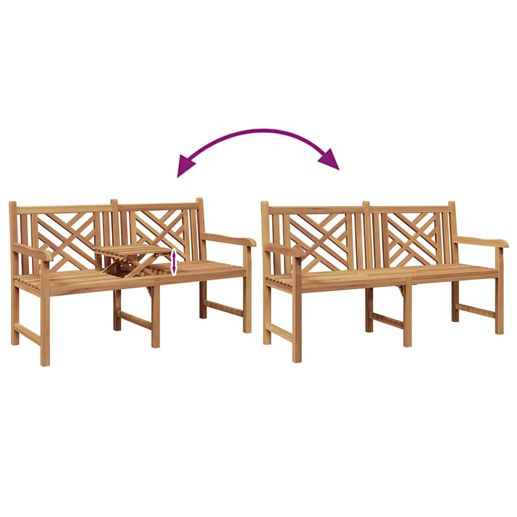 Gartenbank 150 x 60 x 90 cm Massivholz Teak