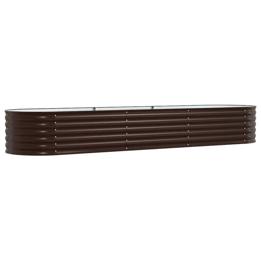 Hochbeet Braun 320 x 80 x 44 cm Stahl