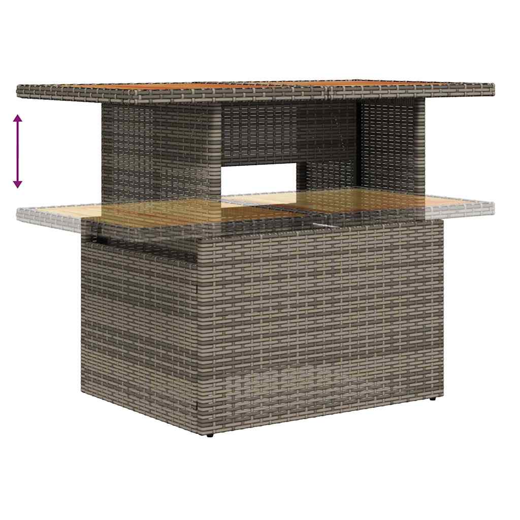 Garten Essgruppe mit Kissen 7 pcs Grau und Braun