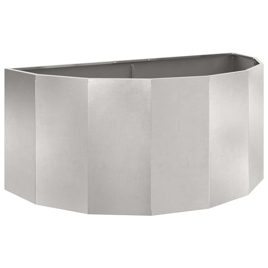 Pflanzkübel Silber 120 x 60 x 50 cm Edelstahl