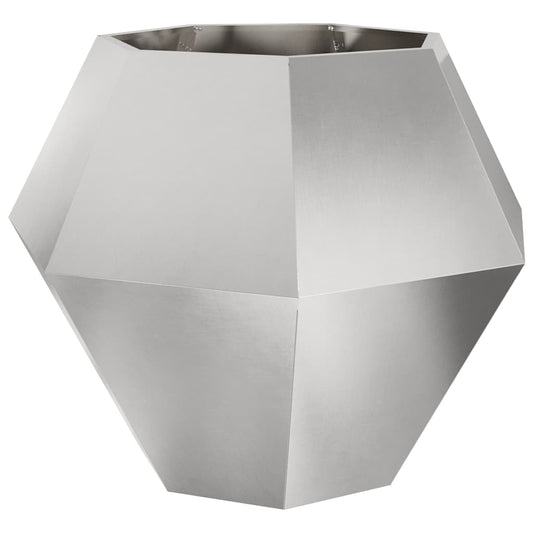Pflanzkübel Silber 100 x 100 x 80 cm Edelstahl