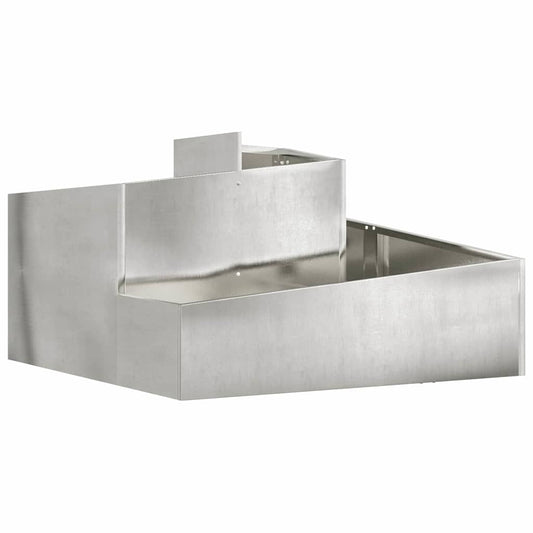 Garten-Pflanzgefäß Silber 80 x 80 x 50 cm Edelstahl