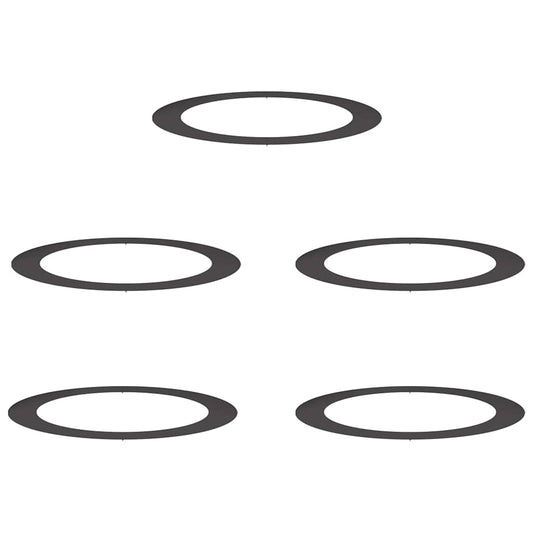 geeignet für flache Baumringe 5 pcs Schwarz Ø90 / 120 cm Stahl