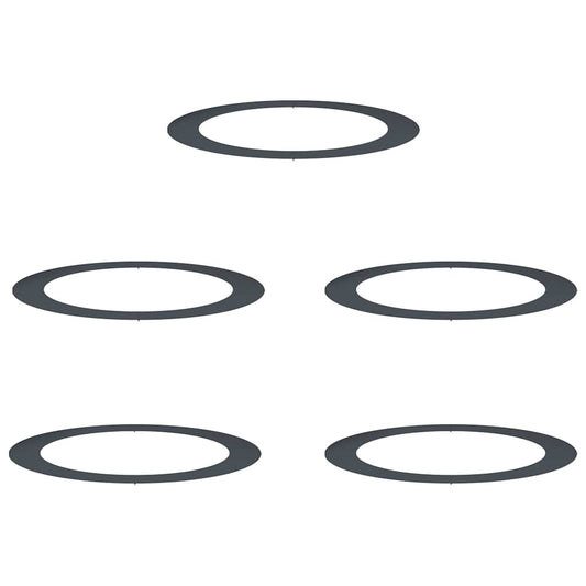 geeignet für flache Baumringe 5 pcs Anthrazit Ø90 / 120 cm Stahl