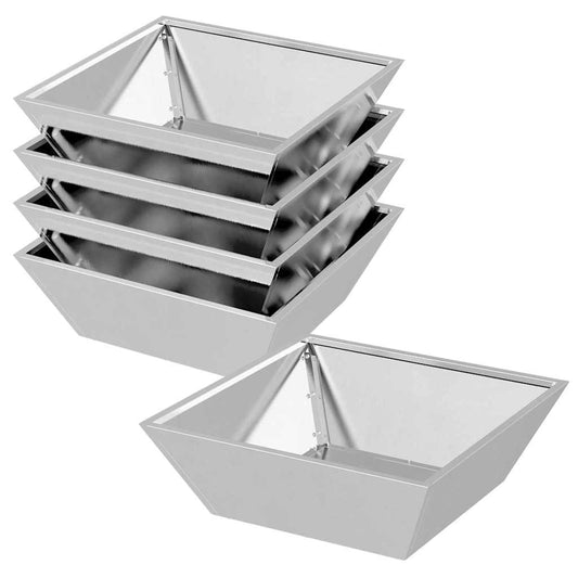 Garten-Pflanzgefäß 5 pcs Silber 50 x 50 x 15 cm Edelstahl