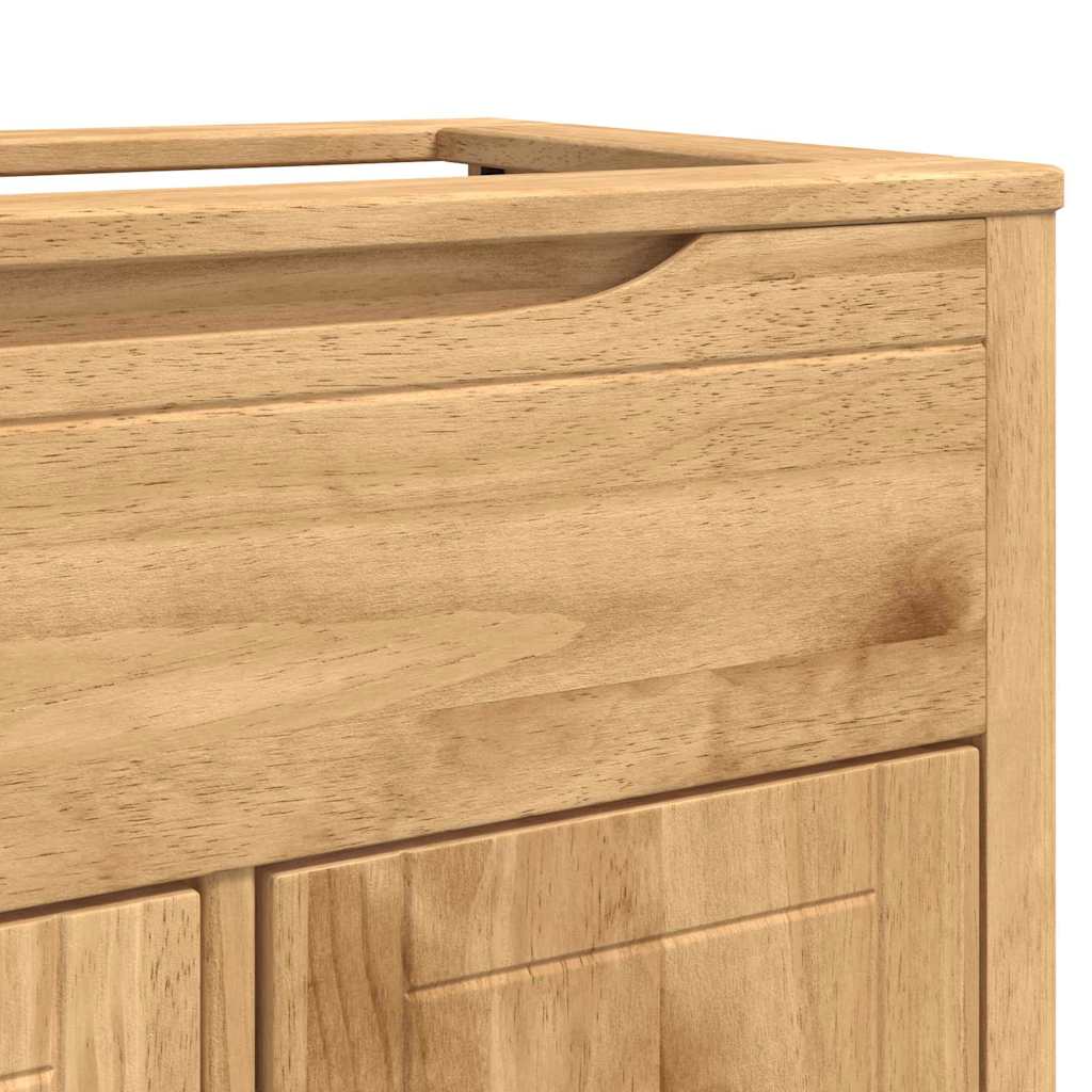 Waschbeckenschrank mit Regal FLORO Wachsbraun 60 x 40 x 80 cm