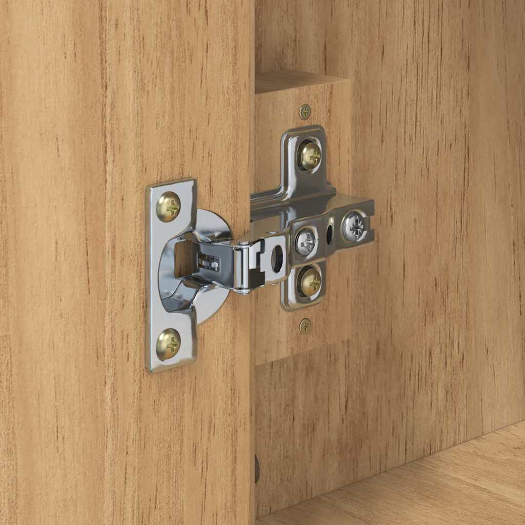 Badezimmermöbel-Set FLORO 2 pcs Wachsbraun Massivholz Kiefer