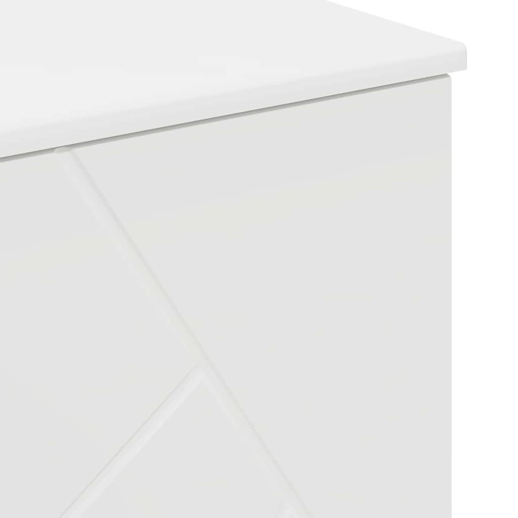 Badezimmermöbel-Set mit Regal 3 pcs Weiß Sperrholz und Metall