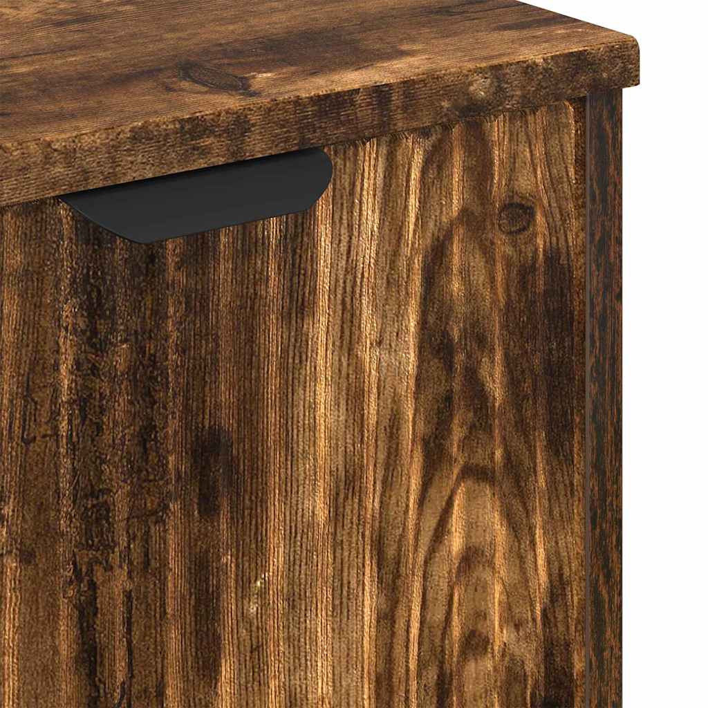 Badezimmermöbel-Set mit Schubladen 3 pcs Geräucherte Eiche