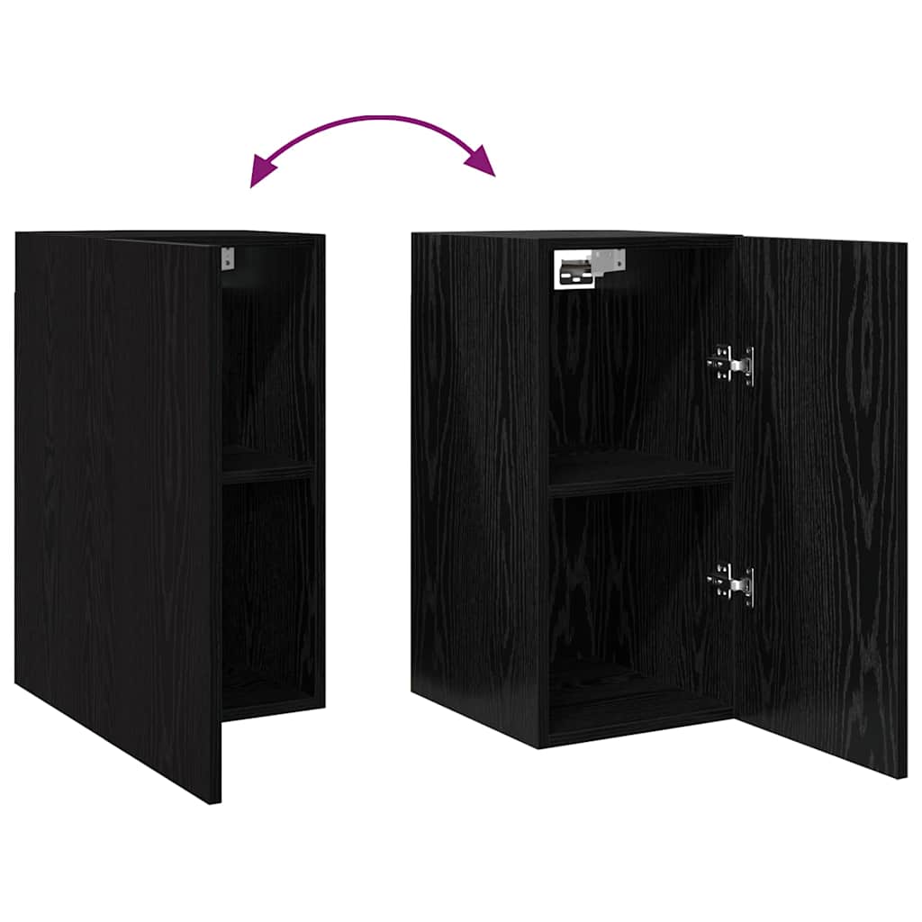 TV-Schrankset 7 pcs Schwarz Eichen-Optik Holzwerkstoff