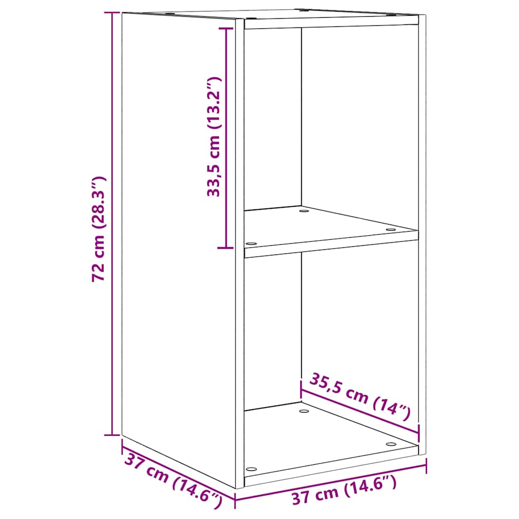 TV-Schrankset 4 pcs Altholz 37 x 37 x 72 cm Holzwerkstoff