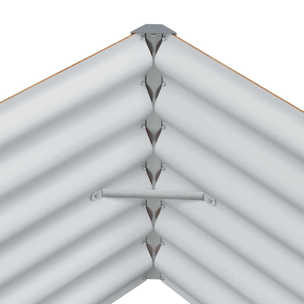 Hochbeet Hellbraun 970 x 100 x 36 cm Verzinkter Stahl