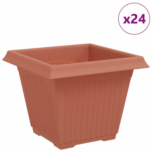 Quadratischer Blumentopf 24 pcs Ziegelrot 38 x 38 x 30 cm